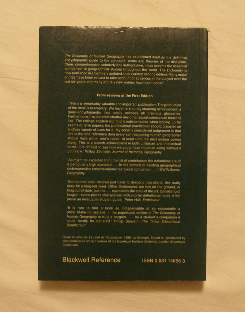 Dictionary of Human Geography,Used