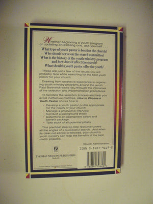 How to Choose a Youth Pastor,Used