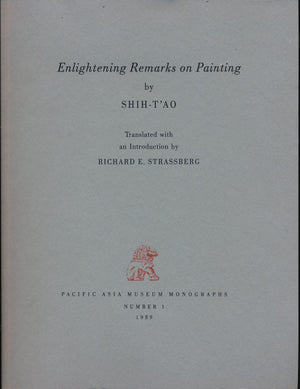 Enlightening Remarks on Painting (Pacific Asia Museum Monographs Number 1),Used