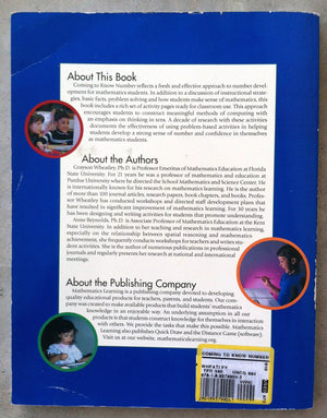 Coming to Know Number: A Mathematics Activity Resource of Elementary Teachers,Used