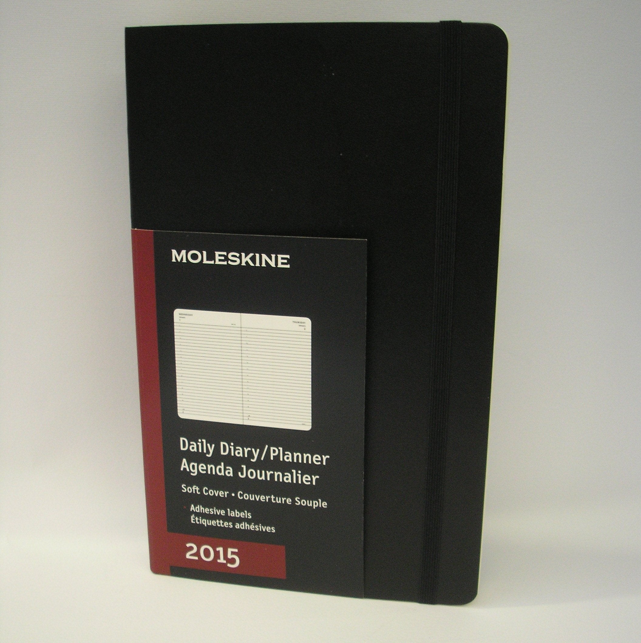 Moleskine 2015 Daily Planner, 12 Month, Large, Black, Soft Cover (5 X 8.25)
