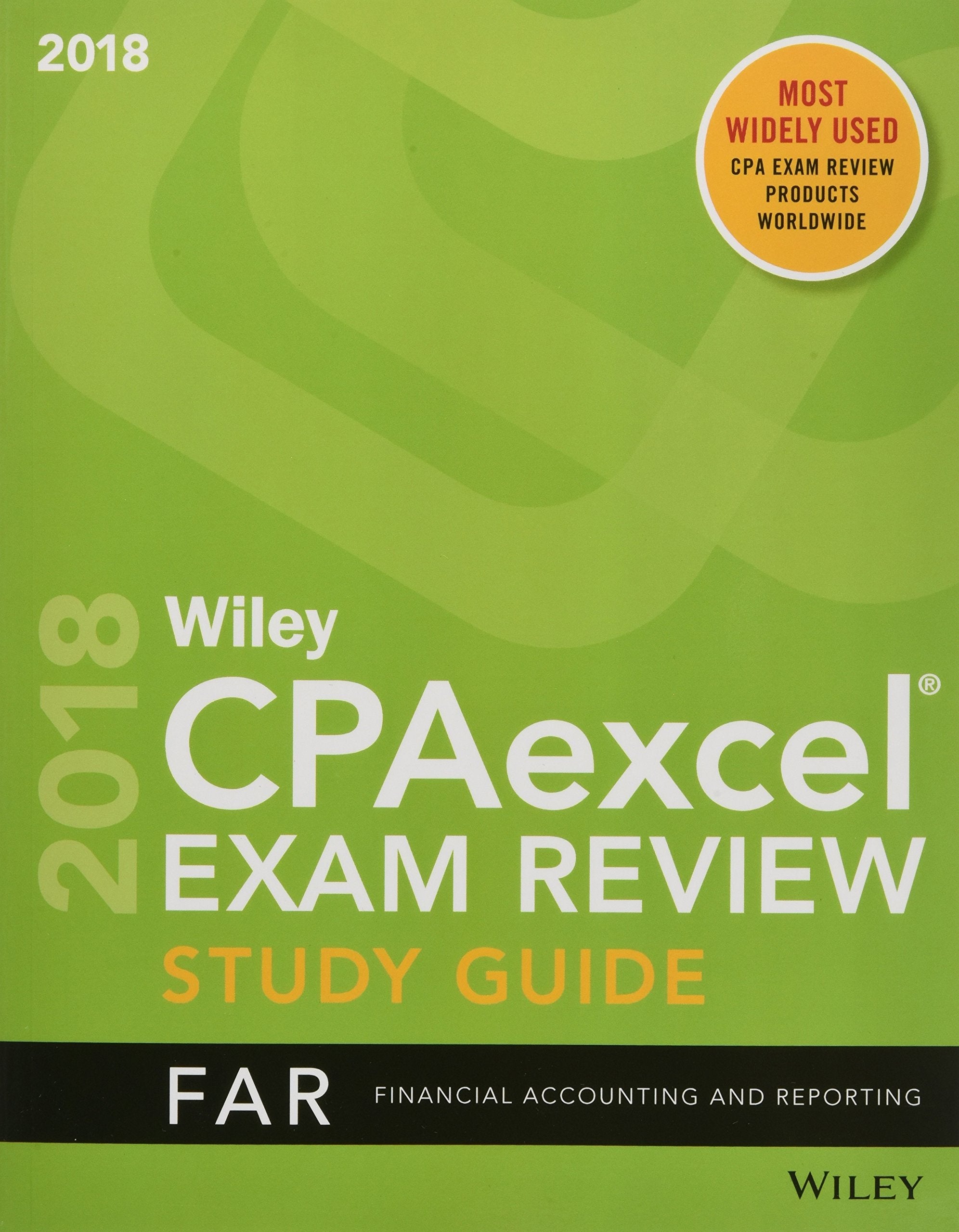 Wiley CPAexcel Exam Review 2018 Study Guide: Financial Accounting and Reporting,Used