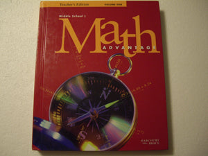 Math Advantage: Middle School 1 Grade 6 Teacher's Edition Vol 1,Used