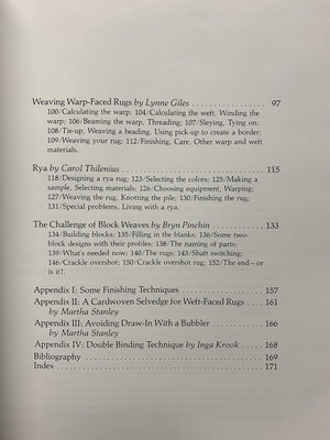Rug Weaver's Source Book,New
