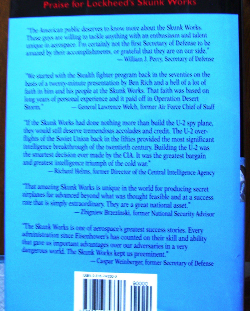 Skunk Works: A Personal Memoir of My Year at Lockheed,New