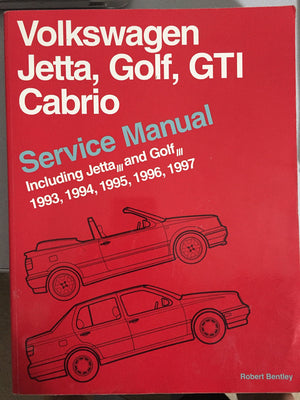 Volkswagen Jetta, Golf, Gti, Cabrio: Service Manual Including Jetta, And Golf, 1993, 1994, 1995, 1996, 1997