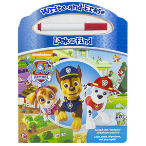 Nickelodeon  Paw Patrol  WriteandErase Look and Find Wipe Clean Board Book  PI Kids,Used