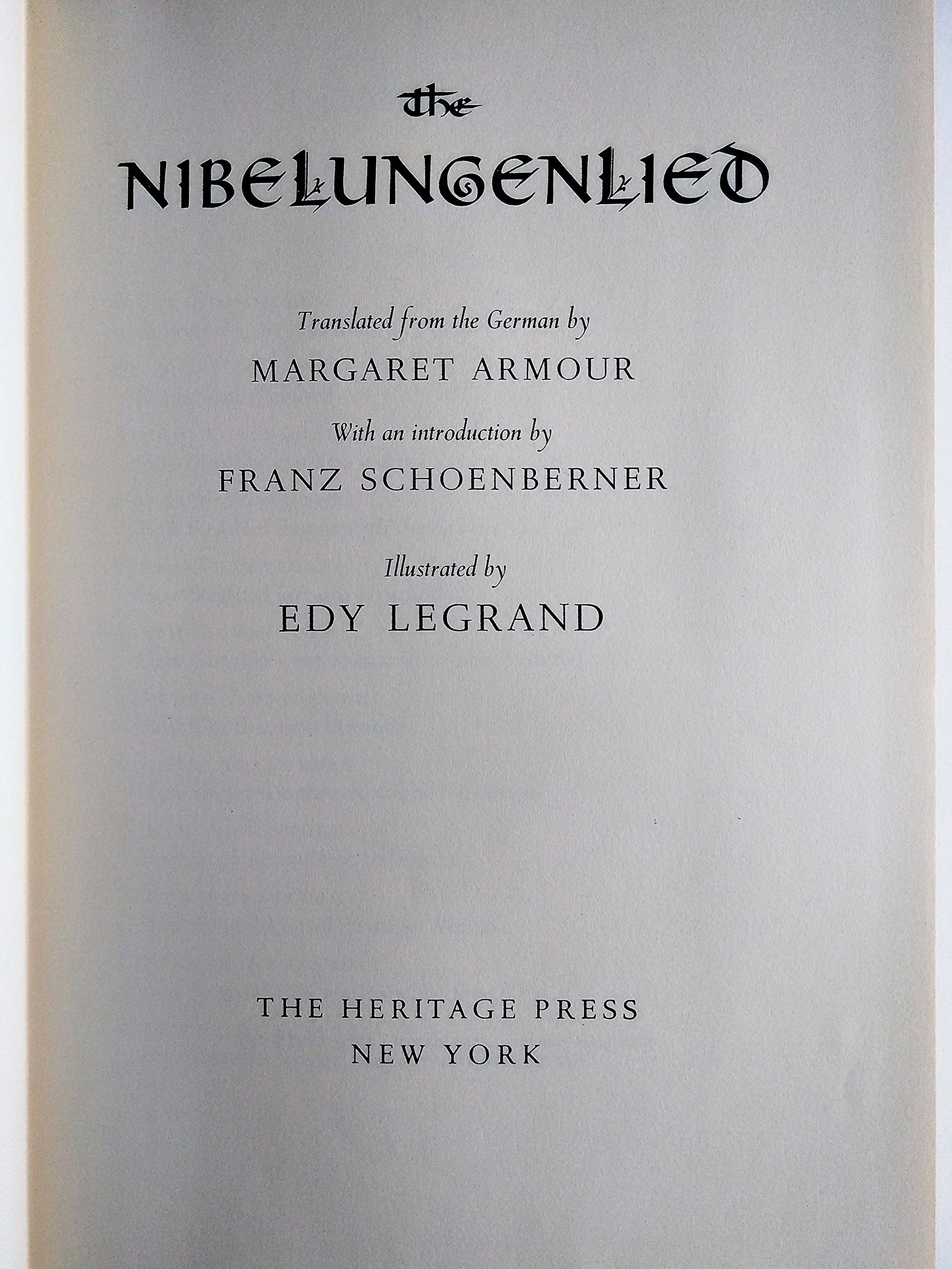 The Nibelungenlied (Studies in German Language & Literature),Used