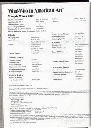 Who's Who in American Art 20052006 (Who's Who in American Art),Used