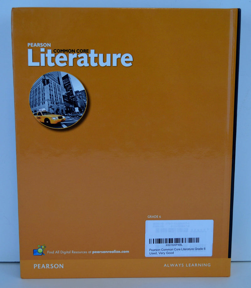 Pearson Common Core Literature Grade 6,Used