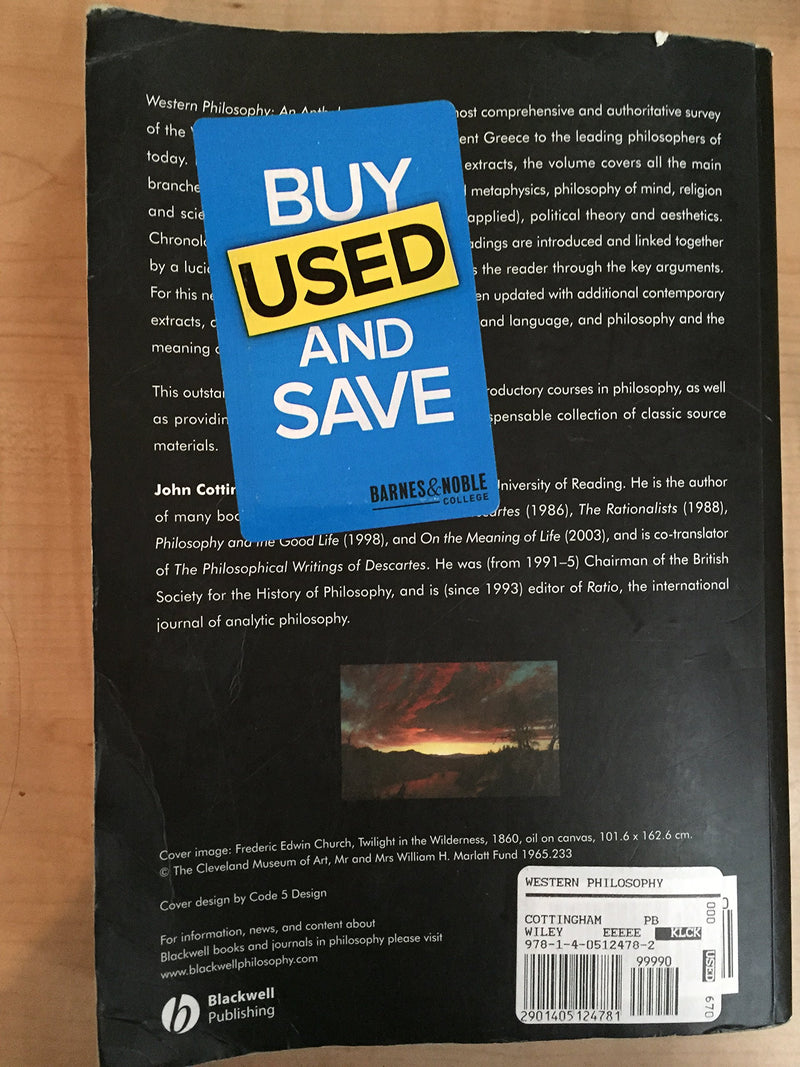Western Philosophy: An Anthology,Used