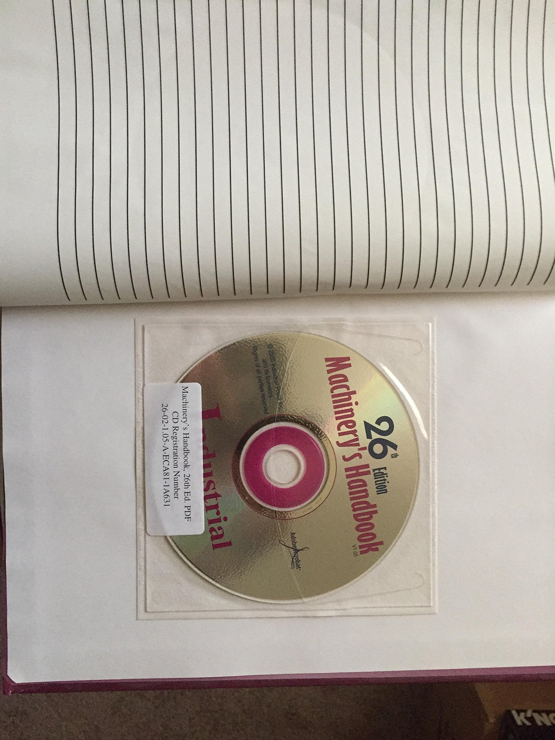 Machinery's Handbook 26: A Reference Book for the Mechanical Engineer, Designer, Manufacturing Engineer, Draftsman, Toolmaker, a,Used