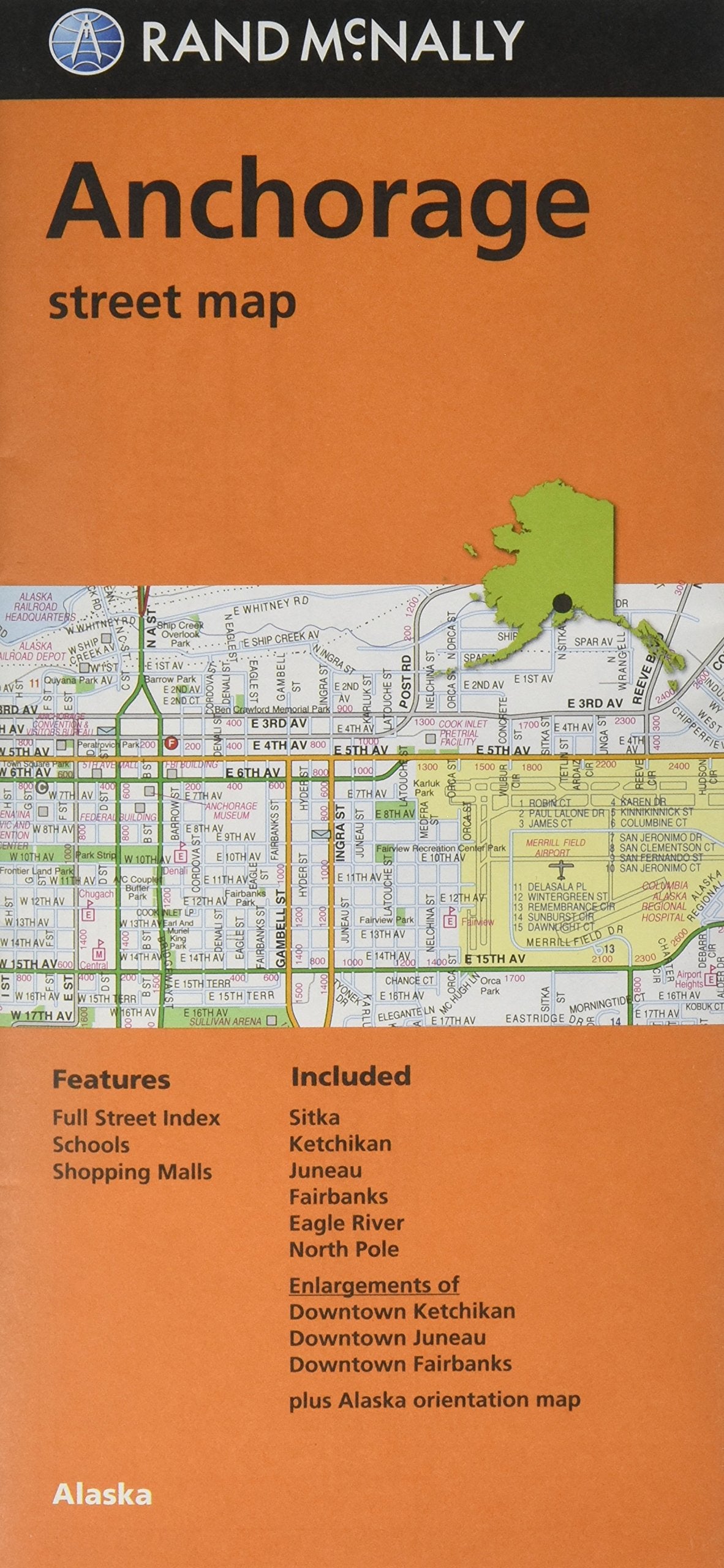Rand McNally Folded Map: Anchorage Street Map,Used