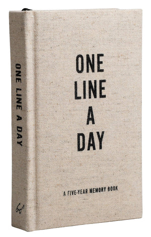 Canvas One Line a Day: A FiveYear Memory Book (Yearly Memory Journal and Diary, Natural Canvas Cover),Used
