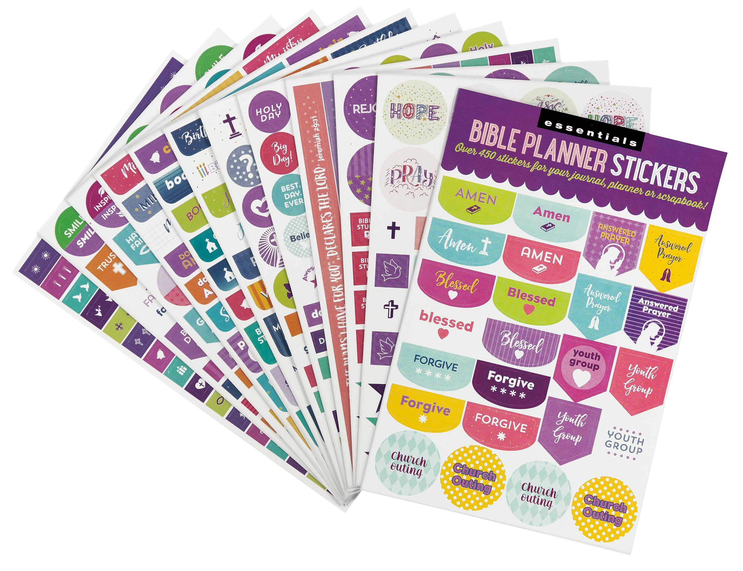 Essentials Planner Stickers  Bible (Set of 450 Stickers),Used