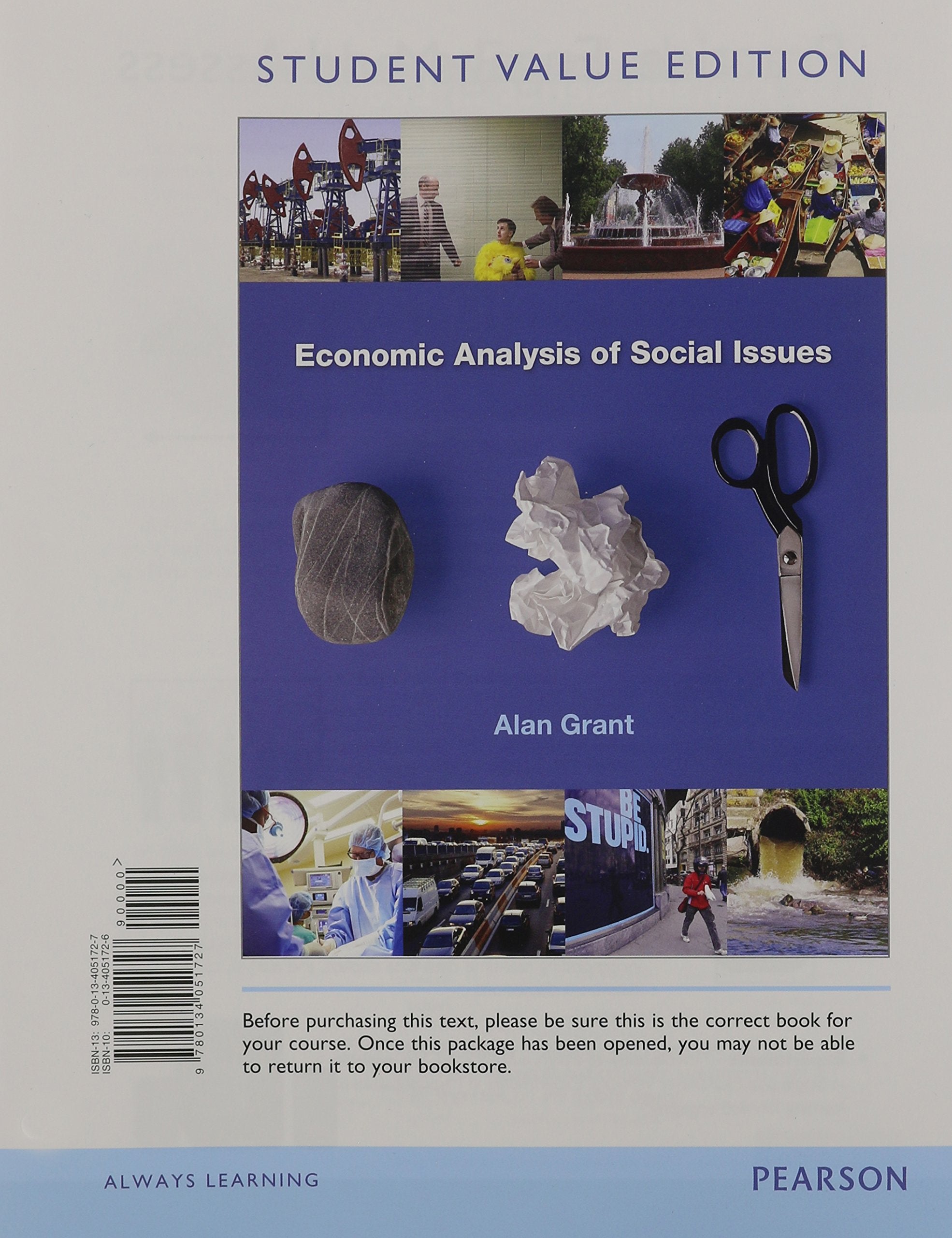 Economic Analysis of Social Issues, Student Value Edition (Pearson Series in Economics),Used
