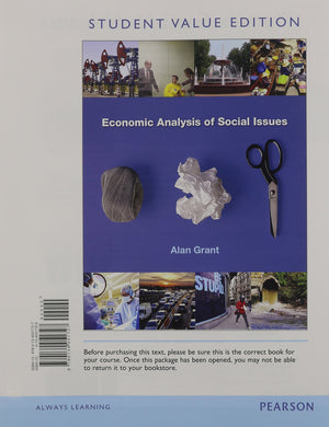 Economic Analysis of Social Issues, Student Value Edition (Pearson Series in Economics),Used
