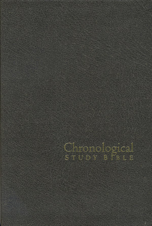 The Chronological Study Bible: King James Version, Distressed Charcoal, Bonded Leather