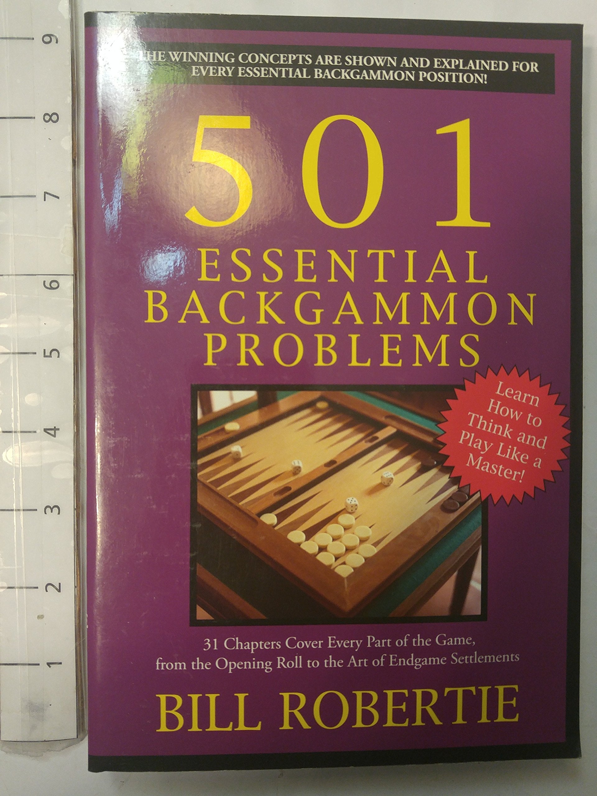 501 Essential Backgammon Problems: 2nd Edition,Used