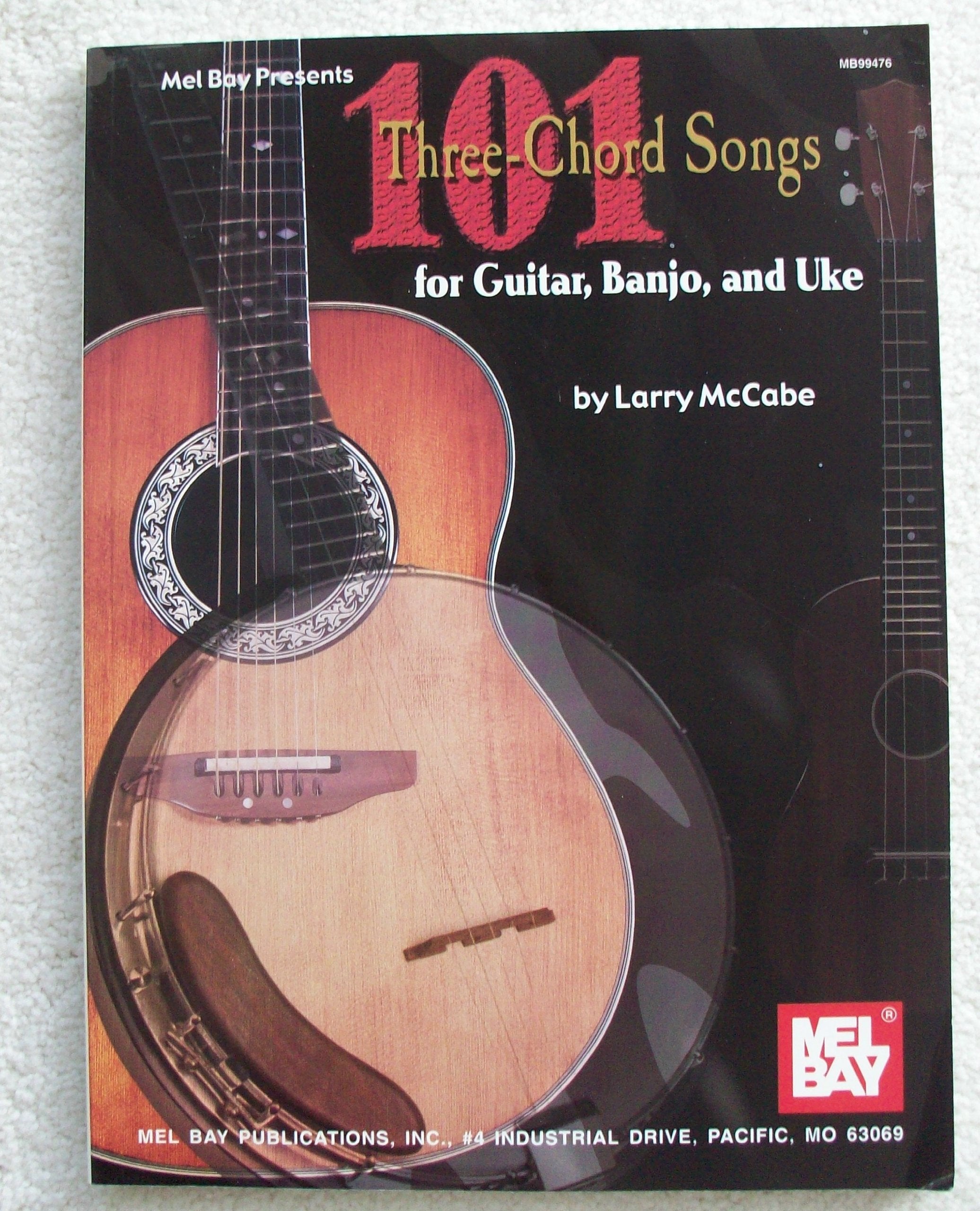 Mel Bay 101 ThreeChord Songs for Guitar, Banjo, and Uke,Used