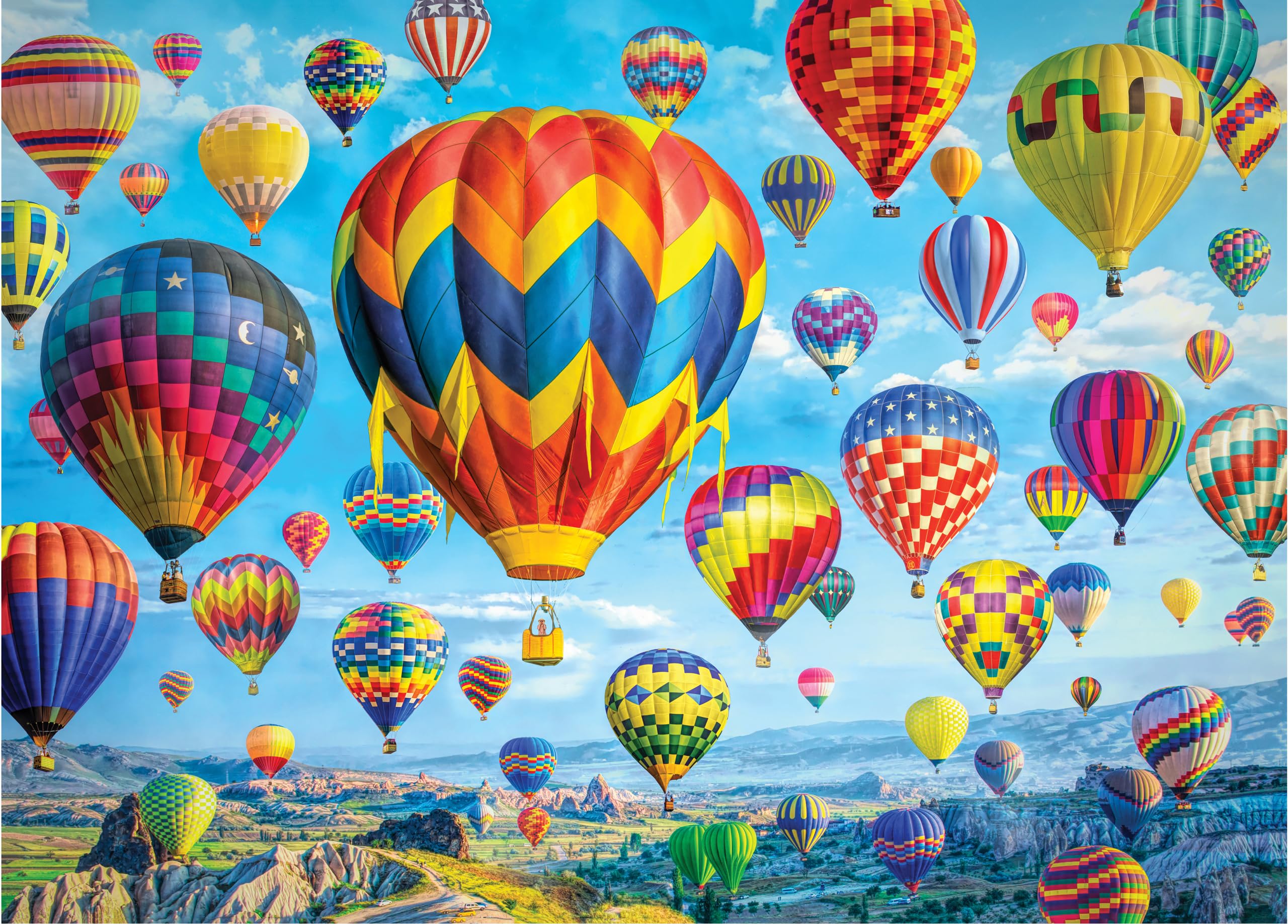 Balloons in Flight 1000 Piece Jigsaw Puzzle,Used