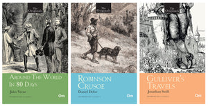 Worlds Greatest Original Classics : Around The World In 80 Days, Robinson Crusoe And Gullivers Travel (Bundle Of 3 Books) Unabridged Classics (Classics Book Set)