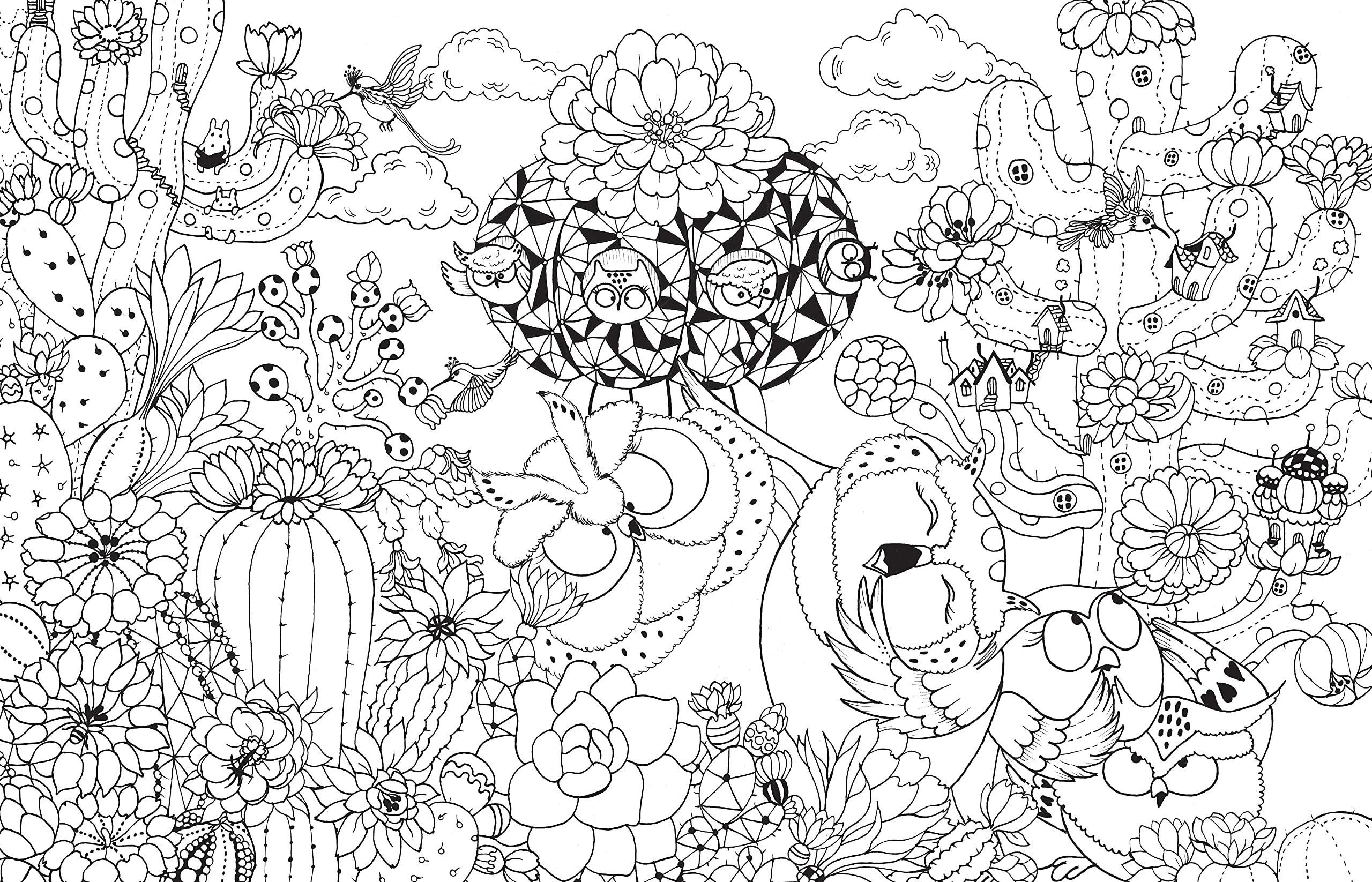 A Million Owls: Fine Feathered Friends To Color (Volume 5) (A Million Creatures To Color) (Volume 4)