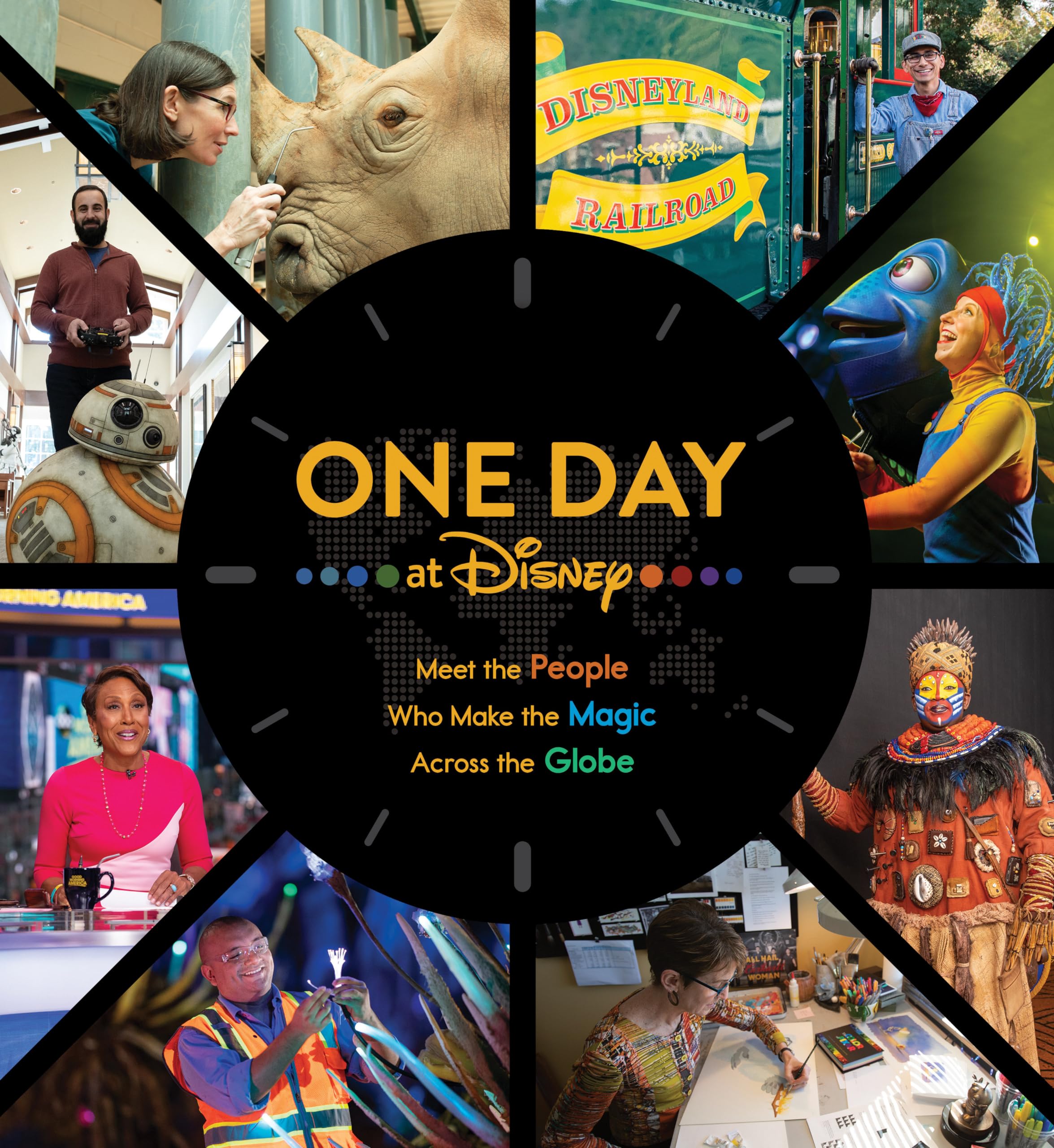 One Day At Disney: Meet The People Who Make The Magic Across The Globe (Disney Editions Deluxe)-used