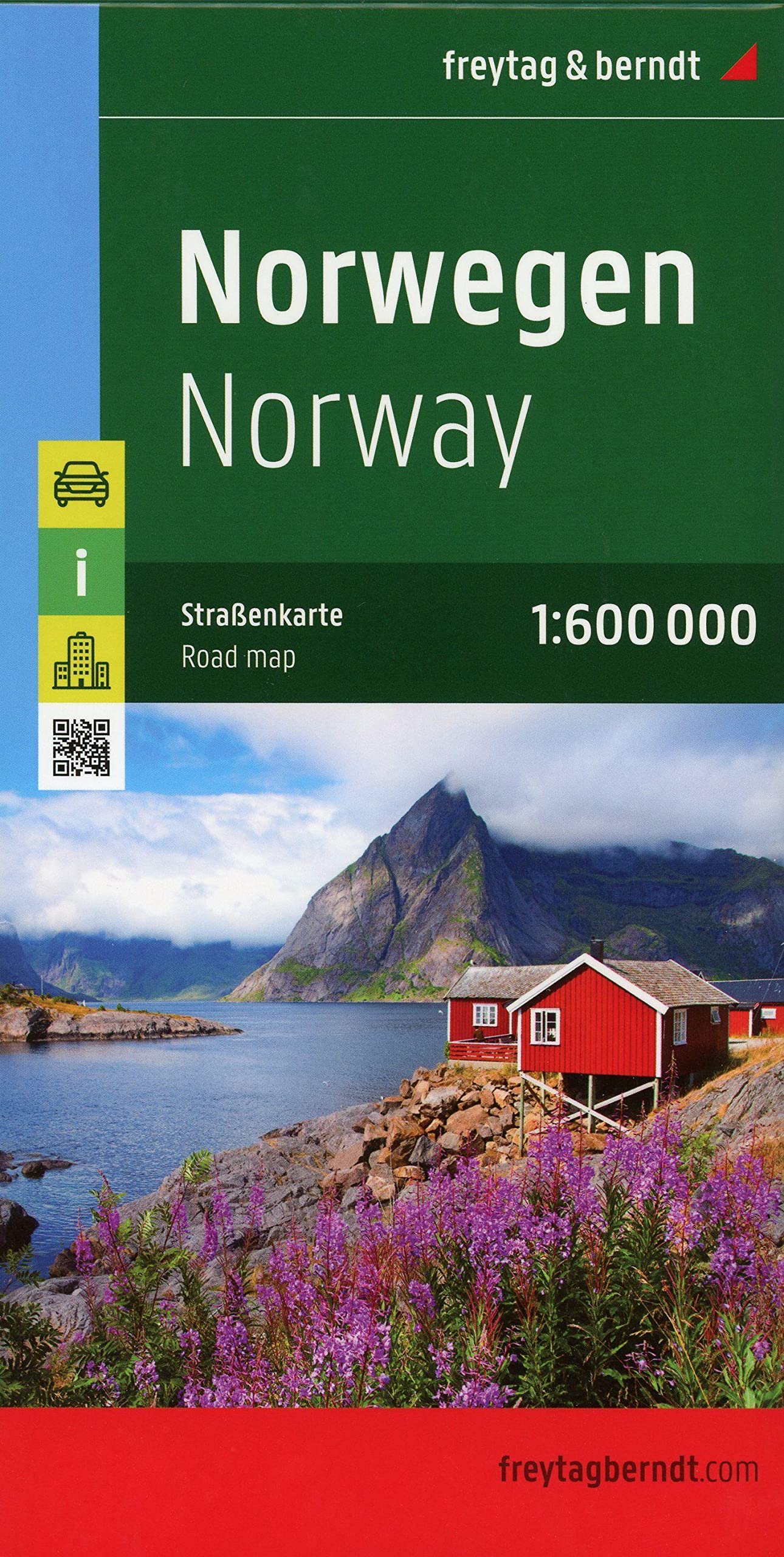 Norway 1:600K Road Map FB (English, French and German Edition),Used