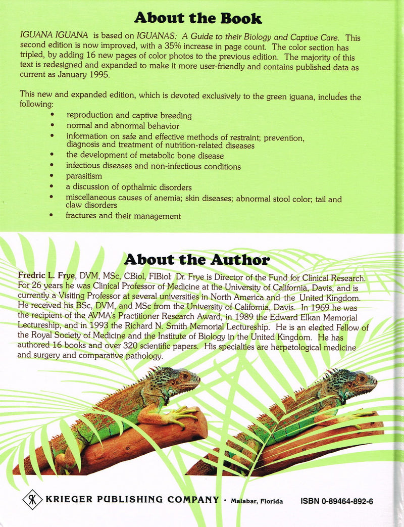 Iguana Iguana: Guide for Successful Captive Care,Used