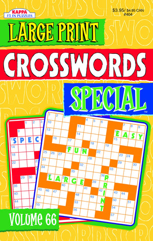 Large Print Crosswords Special Puzzle Book