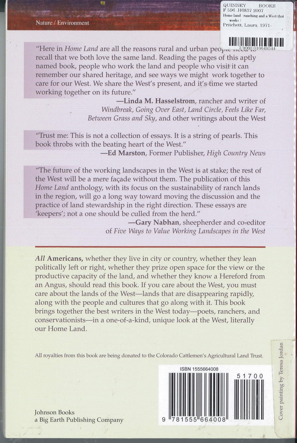 Home Land: Ranching and a West That Works,Used