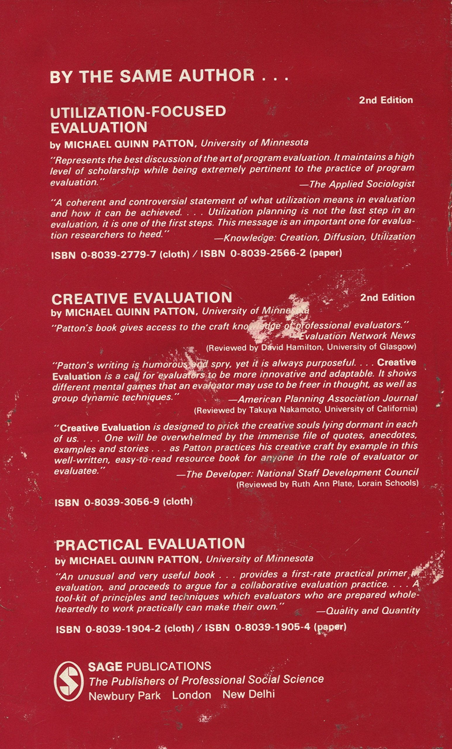 Qualitative Evaluation Methods,Used