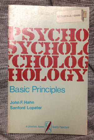 Psychology: The Basic Principles (A Littlefield, Adams Quality Paperback ; No. 324),Used