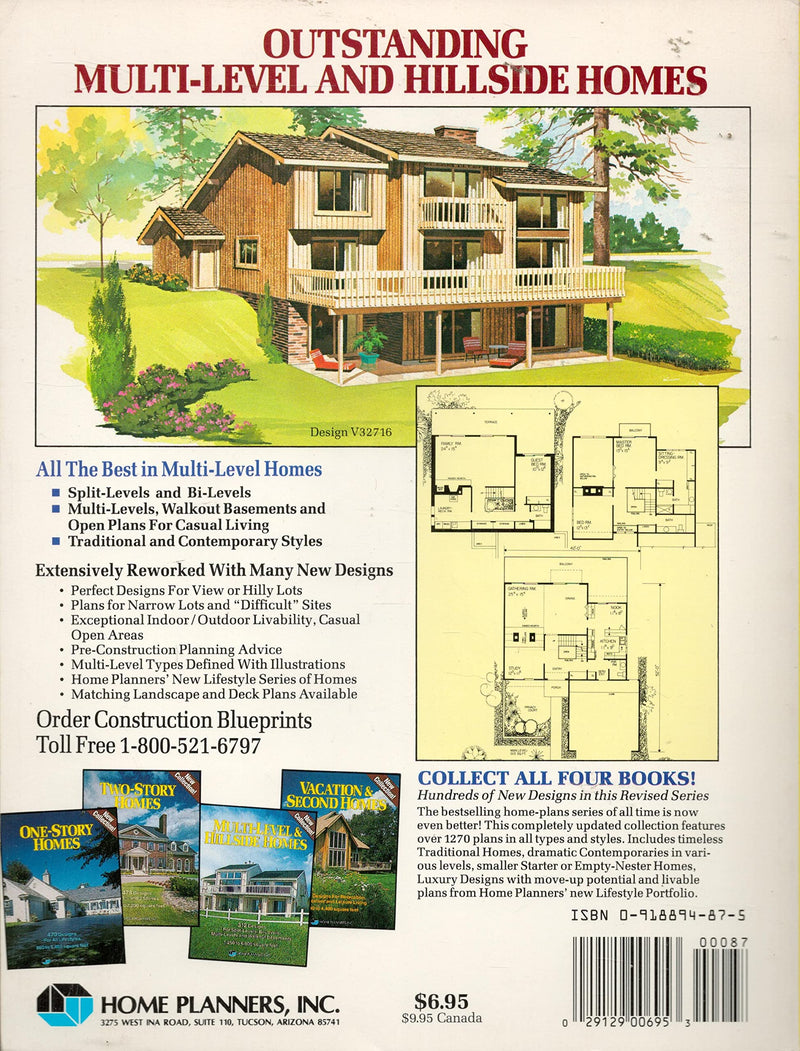 MultiLevel and Hillside Homes: 312 Designs for Split Levels, BiLevels, MultiLevels, and Walkout Basements : 1,250 to 6,800 Sq,Used