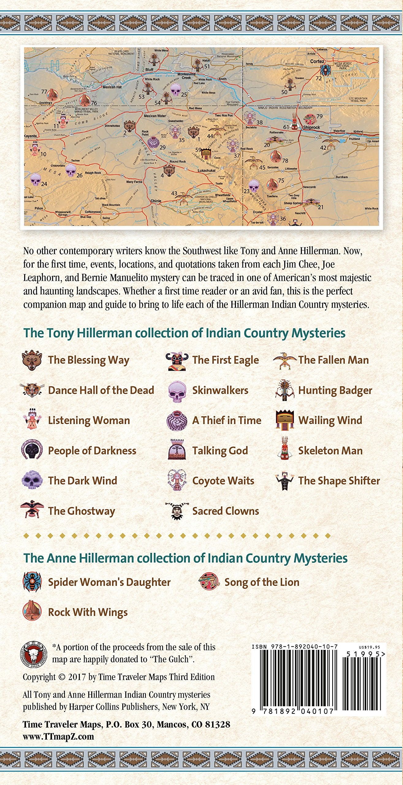 The Hillerman Indian Country Map And Guide,Used