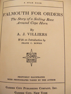 Falmouth For Orders: The Story Of The Last Clipper Ship Race Around Cape Horn,Used