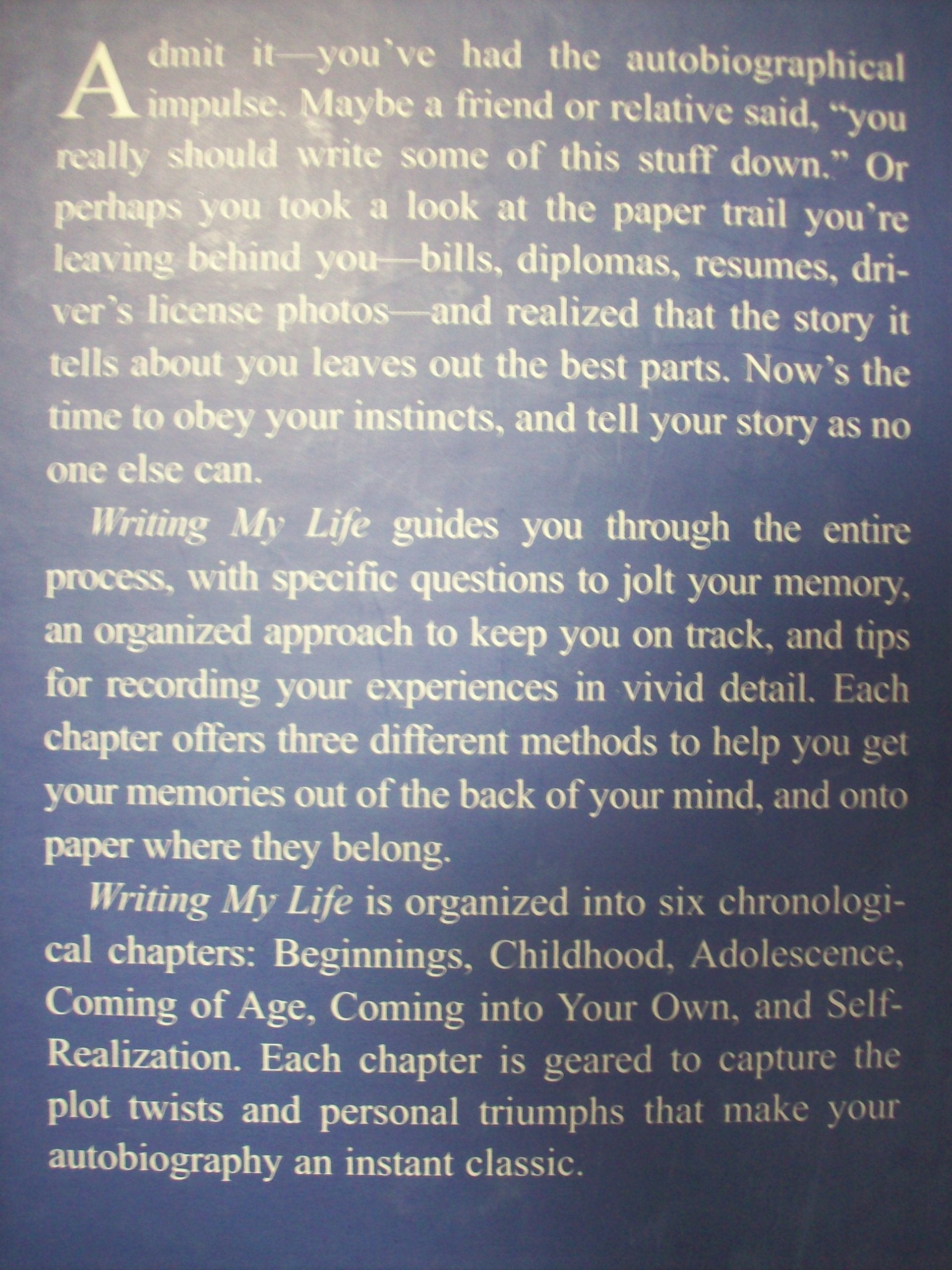 Writing My Life,Used