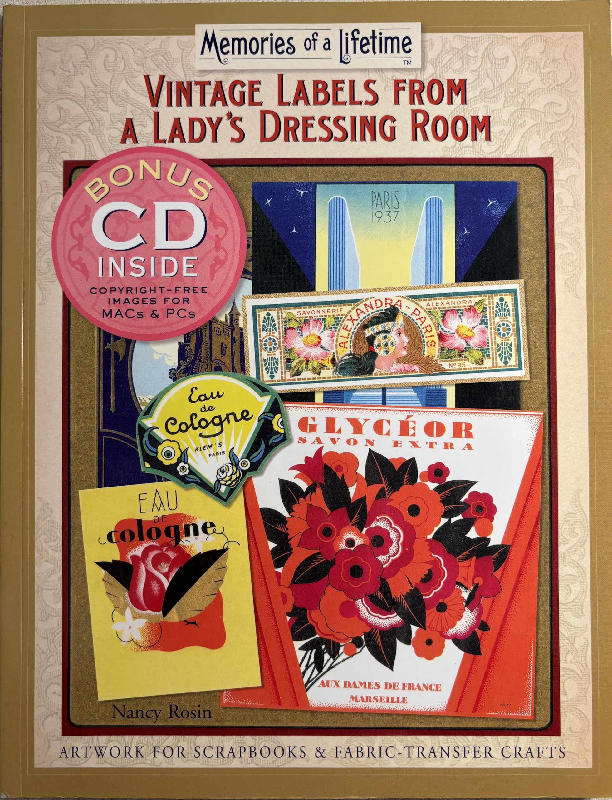 Memories of a Lifetime: Vintage Labels from a Lady's Dressing Room: Artwork for Scrapbooks & FabricTransfer Crafts,New