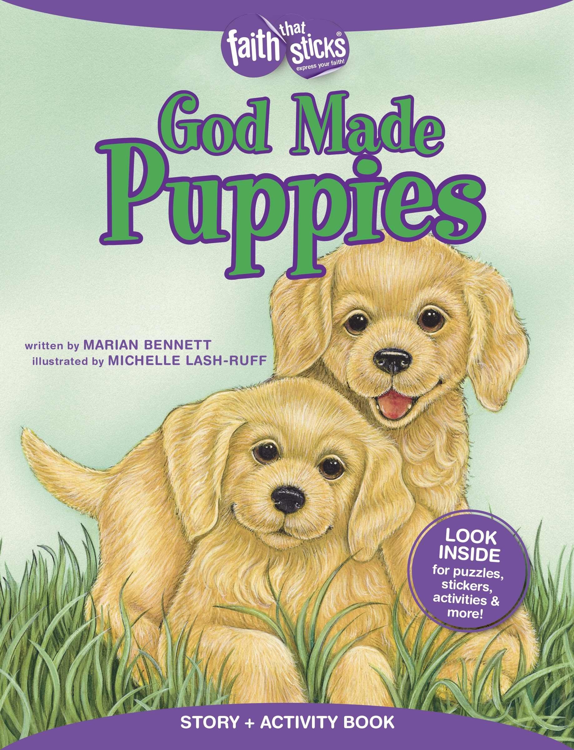 God Made Puppies Story + Activity Book (Faith That Sticks Books),Used