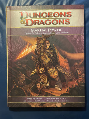 Martial Power: A 4th Edition D&D Supplement (D&D Rules Expansion),Used