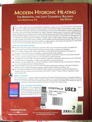 Modern Hydronic Heating: For Residential and Light Commercial Buildings,Used