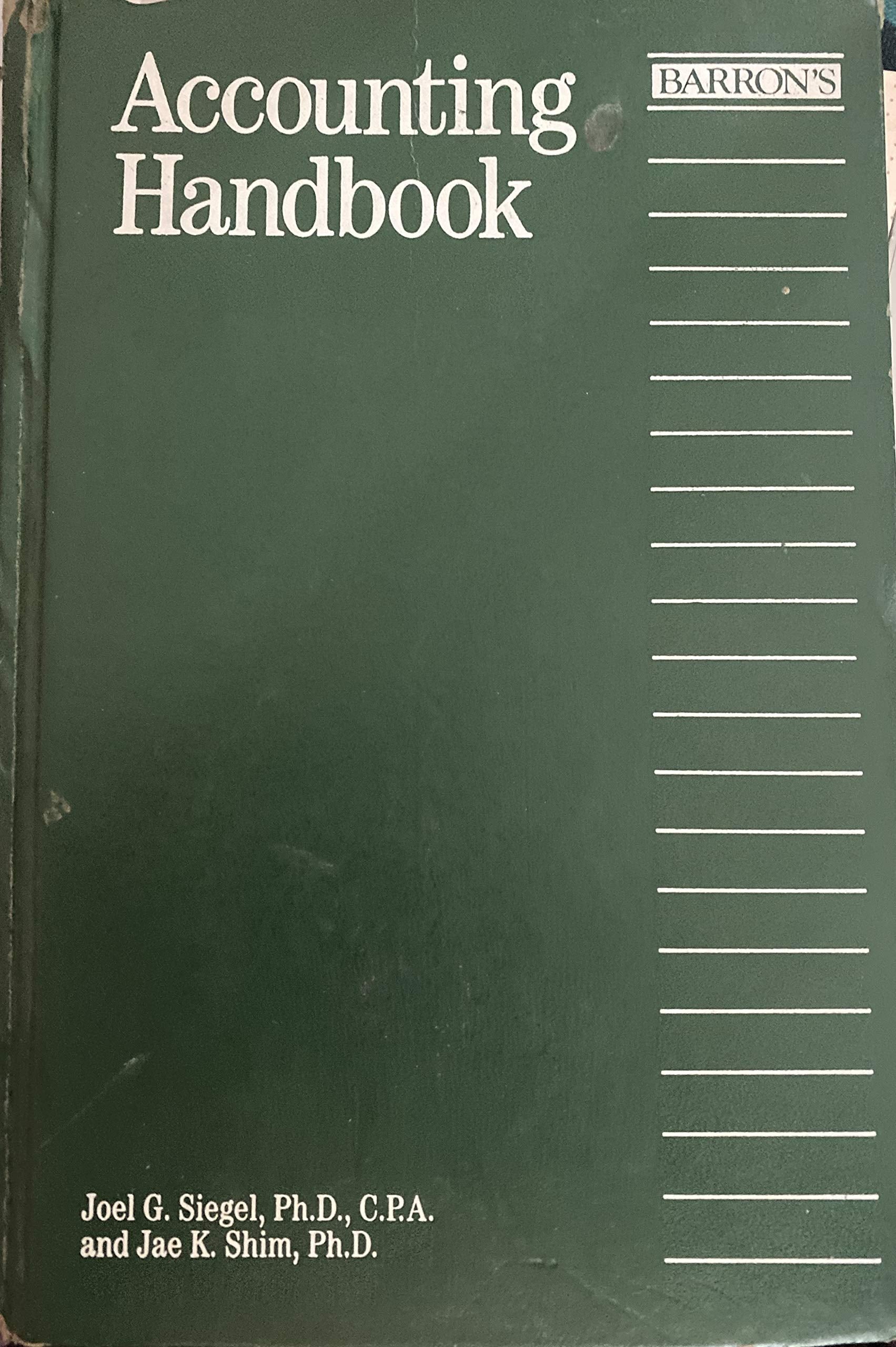 Accounting Handbook (BARRON'S ACCOUNTING HANDBOOK),Used