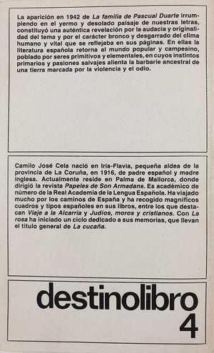 La Familia De Pascual Duarte (Coleccion Destinolibro, V. 4) (Spanish Edition),Used