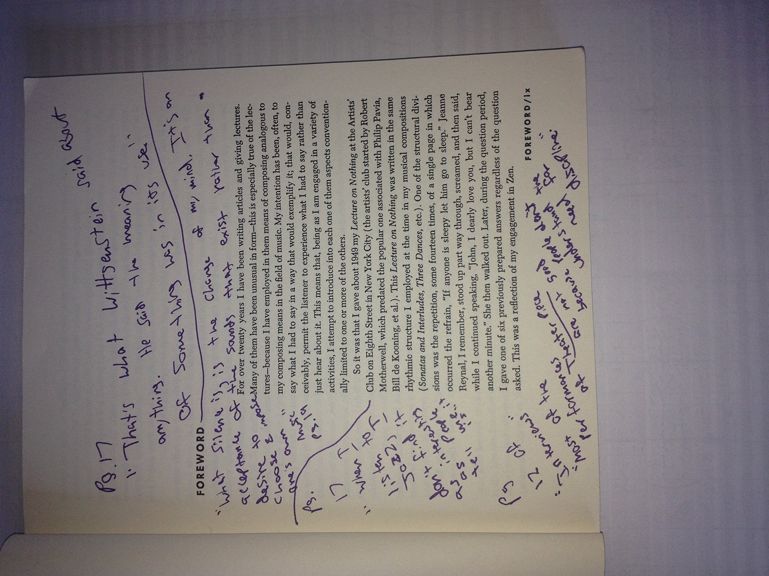 Silence: Lectures and Writings,Used