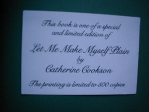 Let Me Make Myself Plain a Personal Anthology,Used