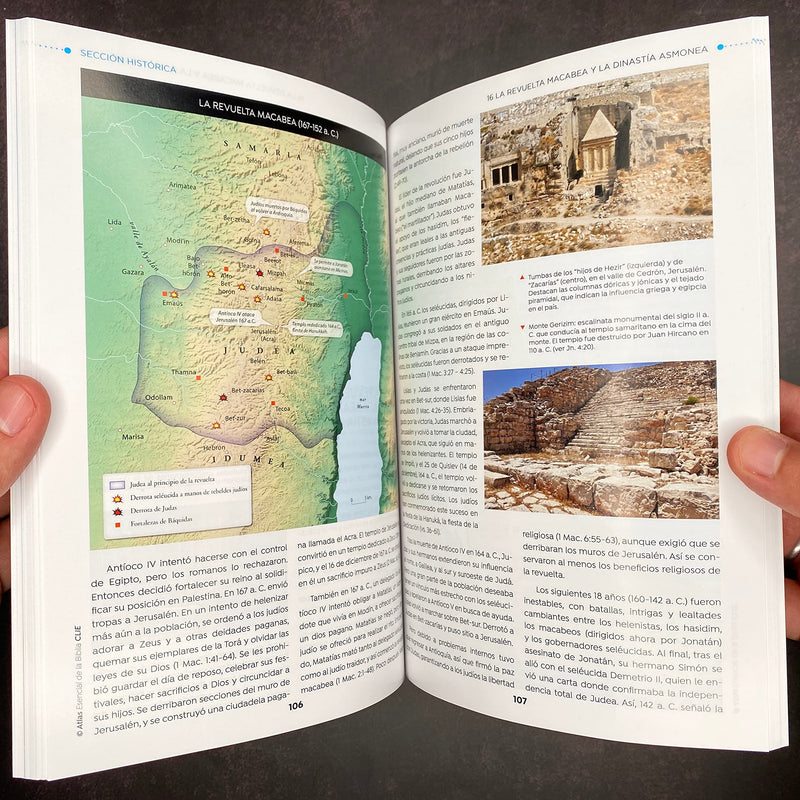 ATLAS ESENCIAL DE LA BIBLIA CLIE (Spanish Edition),Used