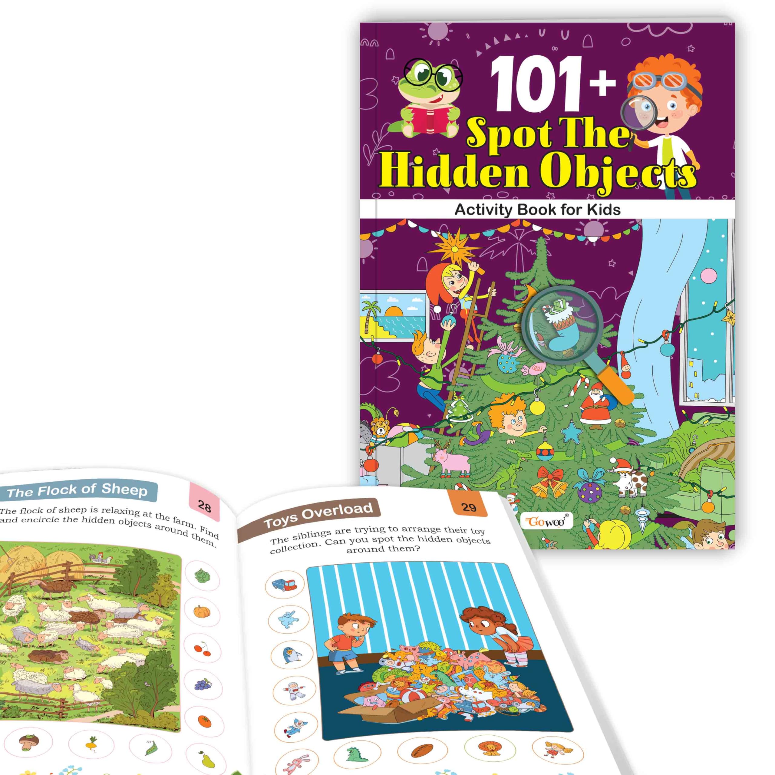 101+ Spot The Hidden Objects Activity Book For Kids : Puzzles Book For Preschoolers, Brain Boosting Workbook With Search And Find Games, Chidren Activity Book