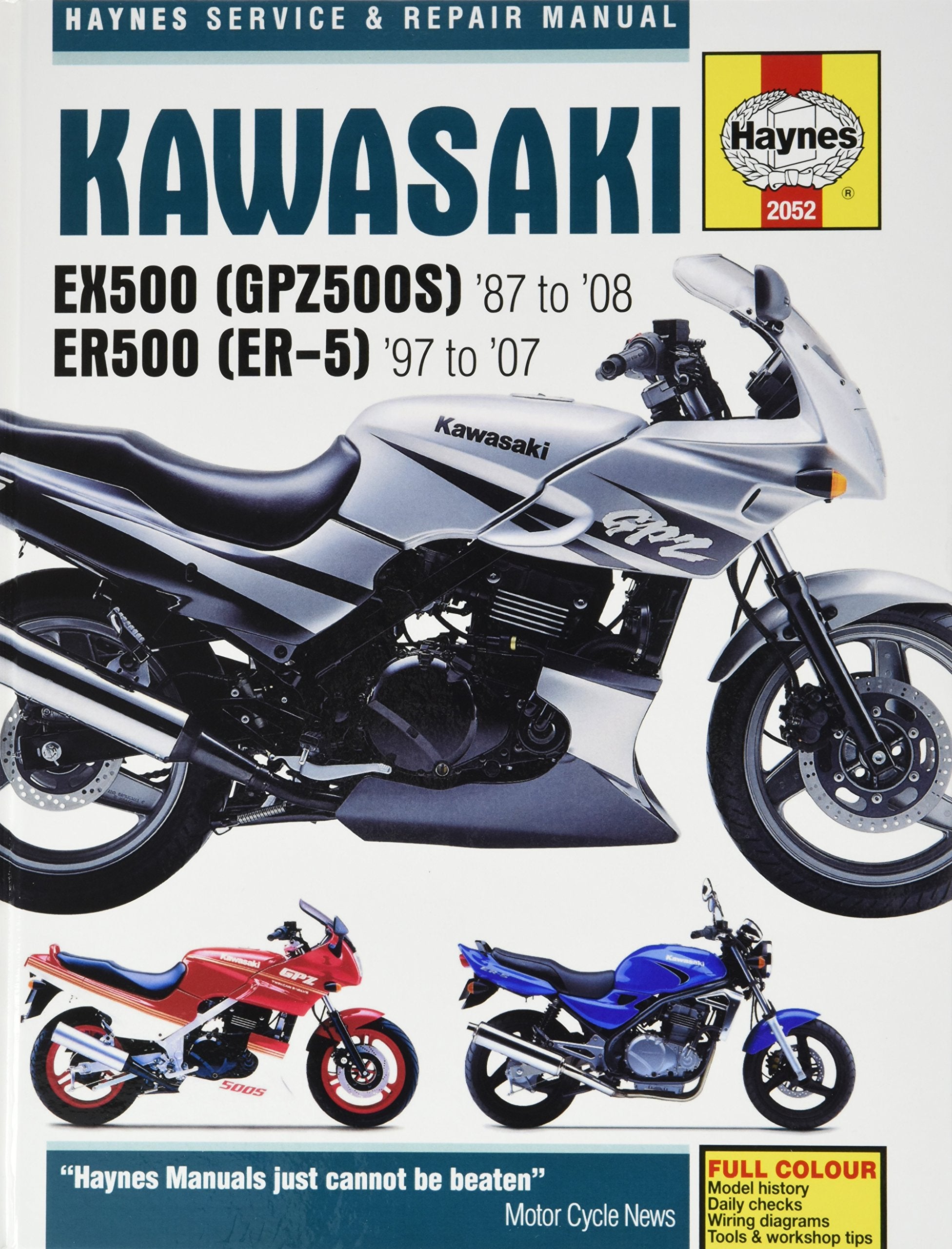 Kawasaki EX500 (GPZ500S) & ER500 (ER5) Service/Repair Manual: EX500 19872008, ER500 19972007 (Haynes Service & Repair Manual),Used