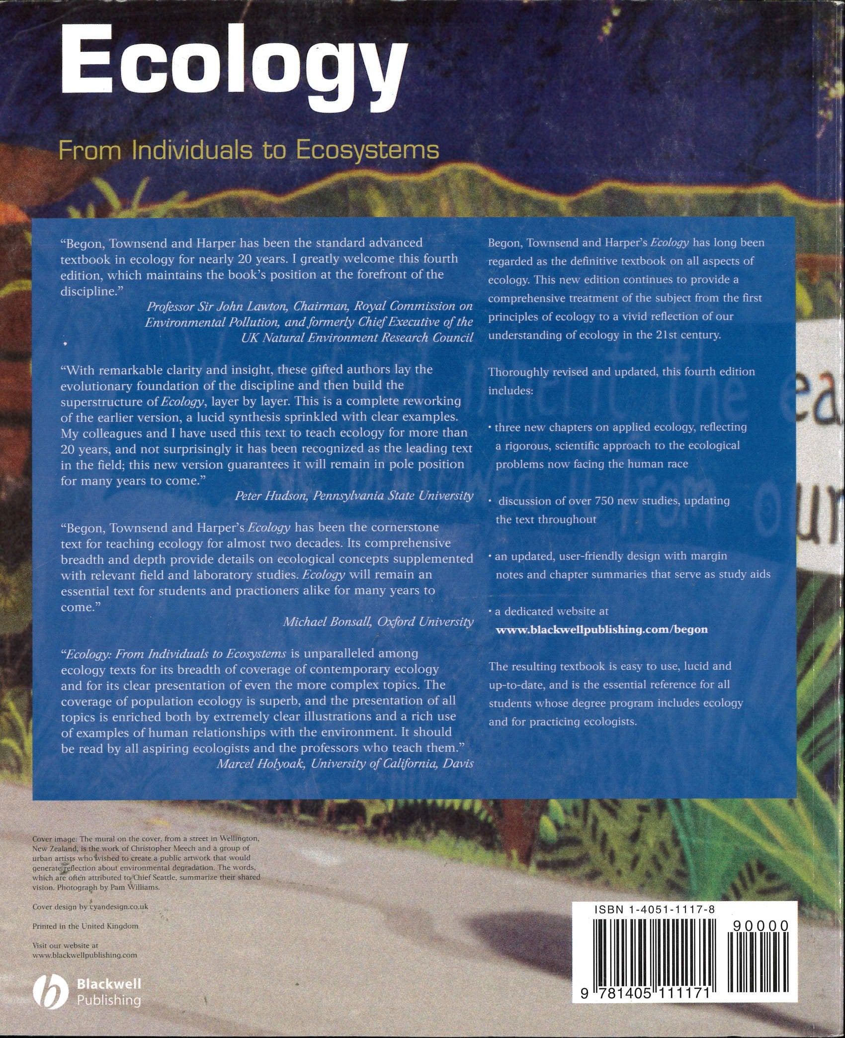 Ecology: From Individuals to Ecosystems,Used